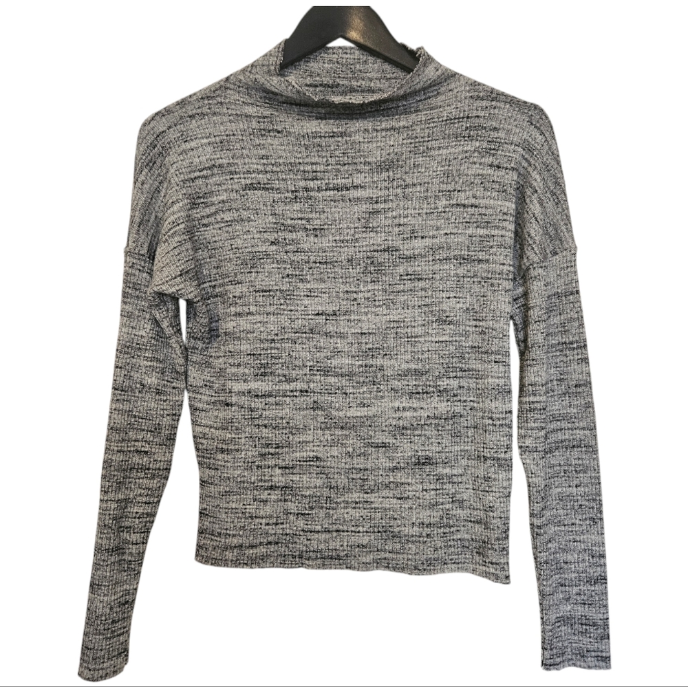 Nation LTD women's heathered grey Mockneck top